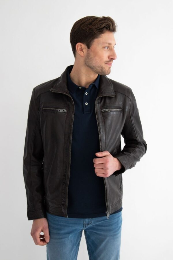 Vegas Classic Leather Jacket Rustic Brown